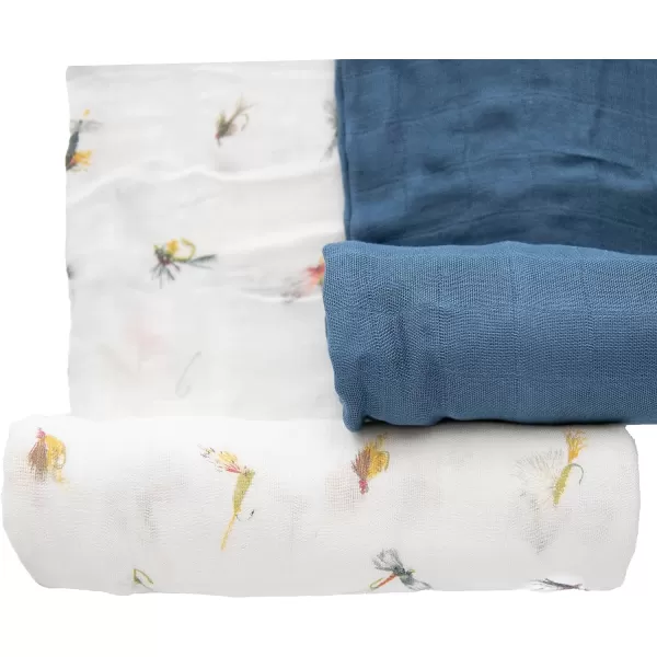 imageLittle Unicorn  Safari Social Deluxe Swaddle Set  Set of 2  100 Rayon Muslin from Bamboo  Super Soft  Newborns and Infants  Large 47 x 47  Machine WashableGone Fishing 2 Set of 2