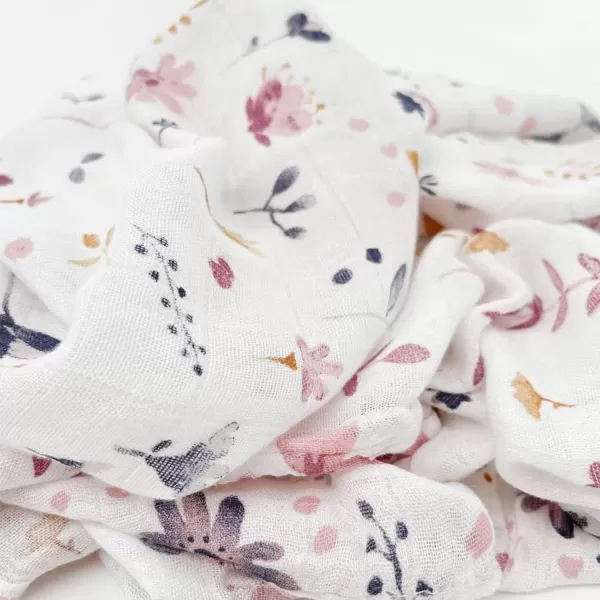 imageLittle Unicorn  Safari Social Deluxe Swaddle Set  Set of 2  100 Rayon Muslin from Bamboo  Super Soft  Newborns and Infants  Large 47 x 47  Machine WashableFairy Gardens Single
