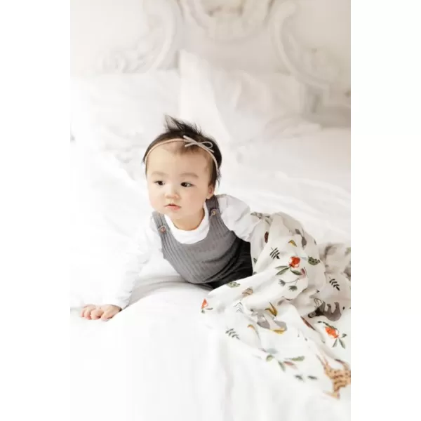 imageLittle Unicorn  Safari Social Deluxe Swaddle Set  Set of 2  100 Rayon Muslin from Bamboo  Super Soft  Newborns and Infants  Large 47 x 47  Machine WashableSafari Social Set of 2