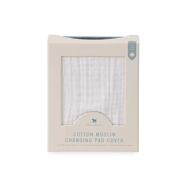 imageLittle Unicorn  Tropical Leaf Changing Pad Cover  100 Cotton Muslin  Super Soft  Baby Diaper Changing  Machine Washable  16 x 32White