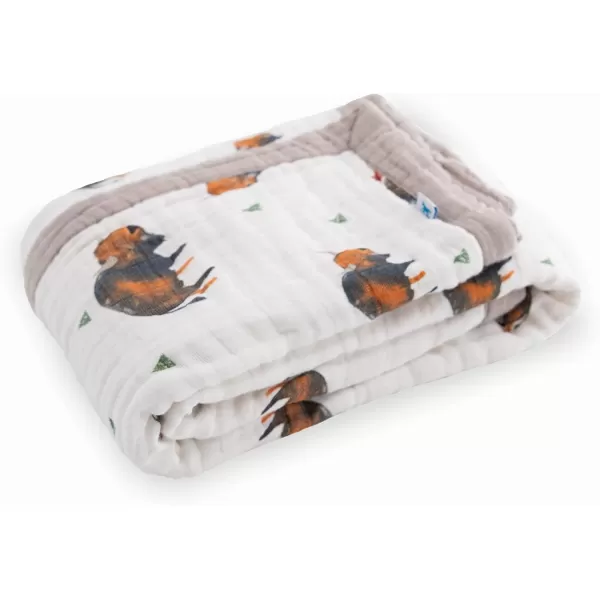 imageLittle Unicorn  Watercolor Roses Cotton Muslin Quilt Blanket  100 Cotton  Super Soft  Babies and Toddlers  Large 47 x 47  Machine Washable30x40 Bison