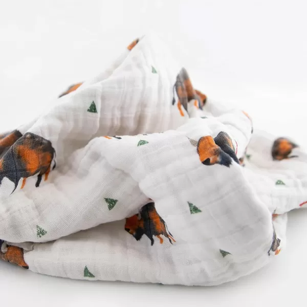 imageLittle Unicorn  Watercolor Roses Cotton Muslin Quilt Blanket  100 Cotton  Super Soft  Babies and Toddlers  Large 47 x 47  Machine Washable30x40 Bison