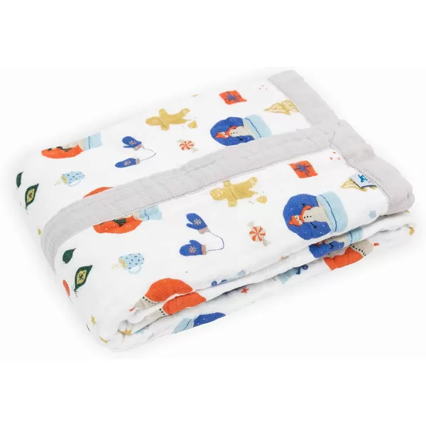 imageLittle Unicorn  Watercolor Roses Cotton Muslin Quilt Blanket  100 Cotton  Super Soft  Babies and Toddlers  Large 47 x 47  Machine Washable30x40 Christmas Time