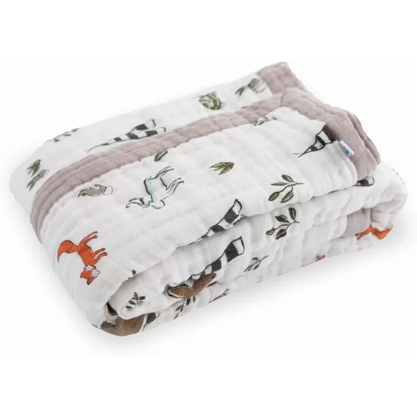 imageLittle Unicorn  Watercolor Roses Cotton Muslin Quilt Blanket  100 Cotton  Super Soft  Babies and Toddlers  Large 47 x 47  Machine Washable30x40 Forest Friends