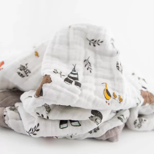 imageLittle Unicorn  Watercolor Roses Cotton Muslin Quilt Blanket  100 Cotton  Super Soft  Babies and Toddlers  Large 47 x 47  Machine Washable30x40 Forest Friends