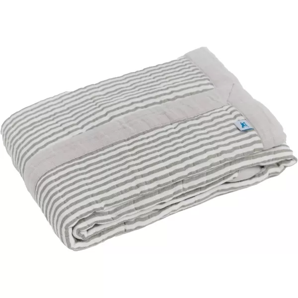 imageLittle Unicorn  Watercolor Roses Cotton Muslin Quilt Blanket  100 Cotton  Super Soft  Babies and Toddlers  Large 47 x 47  Machine Washable30x40 Grey Stripe