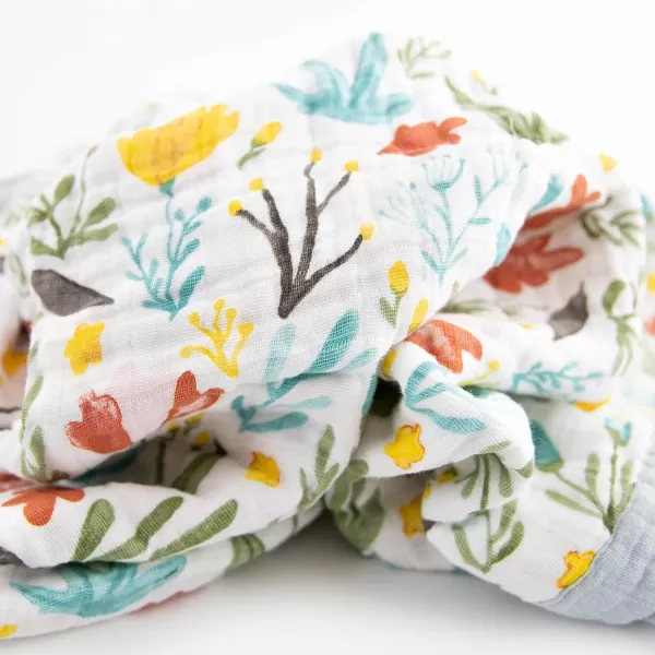 imageLittle Unicorn  Watercolor Roses Cotton Muslin Quilt Blanket  100 Cotton  Super Soft  Babies and Toddlers  Large 47 x 47  Machine Washable30x40 Meadow
