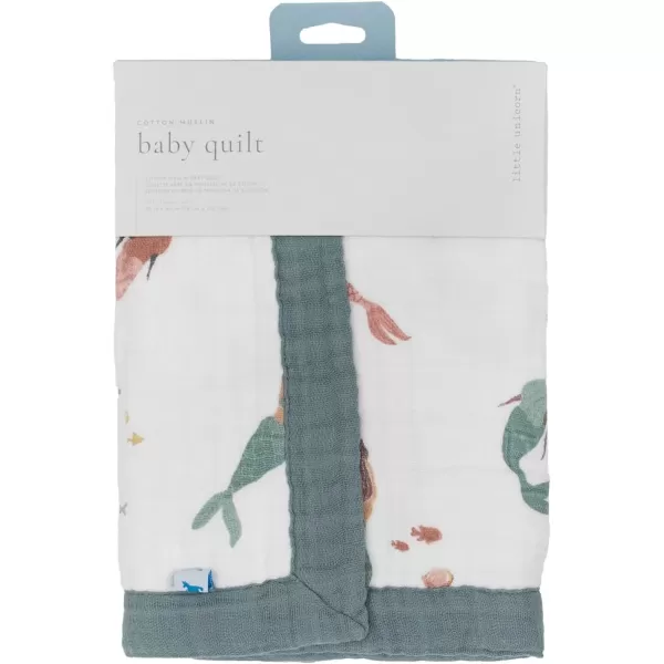 imageLittle Unicorn  Watercolor Roses Cotton Muslin Quilt Blanket  100 Cotton  Super Soft  Babies and Toddlers  Large 47 x 47  Machine Washable30x40 Mermaids