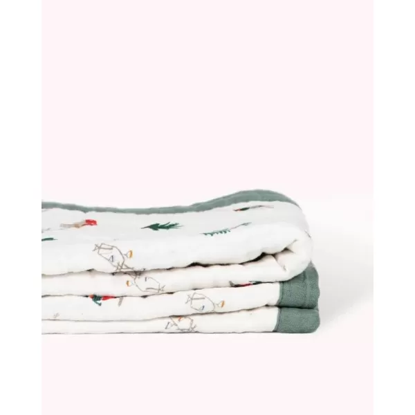 imageLittle Unicorn  Watercolor Roses Cotton Muslin Quilt Blanket  100 Cotton  Super Soft  Babies and Toddlers  Large 47 x 47  Machine Washable30x40 Powder Party