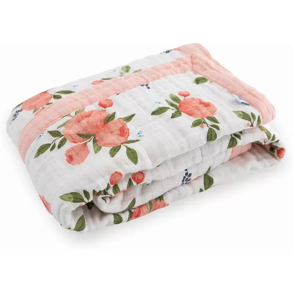 imageLittle Unicorn  Watercolor Roses Cotton Muslin Quilt Blanket  100 Cotton  Super Soft  Babies and Toddlers  Large 47 x 47  Machine Washable30x40 Watercolor Roses