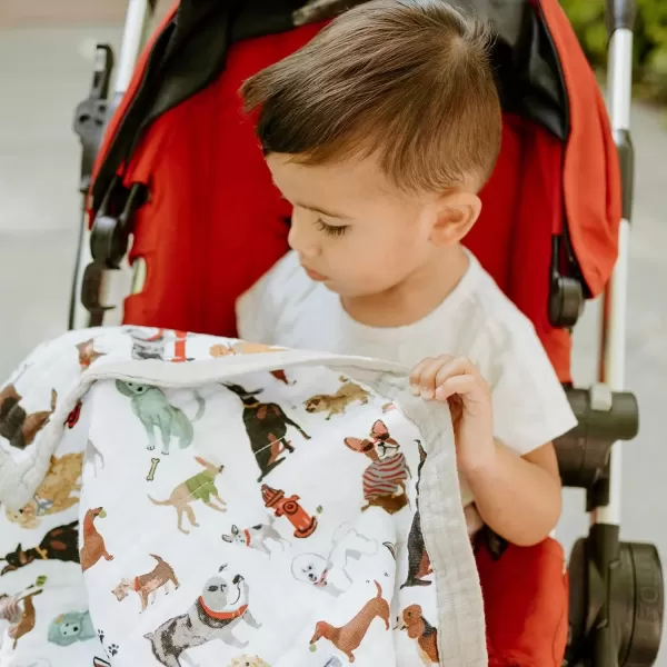 imageLittle Unicorn  Watercolor Roses Cotton Muslin Quilt Blanket  100 Cotton  Super Soft  Babies and Toddlers  Large 47 x 47  Machine Washable30x40 Woof
