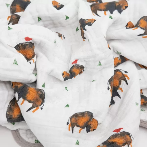 imageLittle Unicorn  Watercolor Roses Cotton Muslin Quilt Blanket  100 Cotton  Super Soft  Babies and Toddlers  Large 47 x 47  Machine Washable47x47 Bison