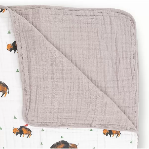 imageLittle Unicorn  Watercolor Roses Cotton Muslin Quilt Blanket  100 Cotton  Super Soft  Babies and Toddlers  Large 47 x 47  Machine Washable47x47 Bison