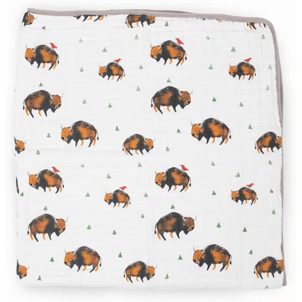 imageLittle Unicorn  Watercolor Roses Cotton Muslin Quilt Blanket  100 Cotton  Super Soft  Babies and Toddlers  Large 47 x 47  Machine Washable47x47 Bison