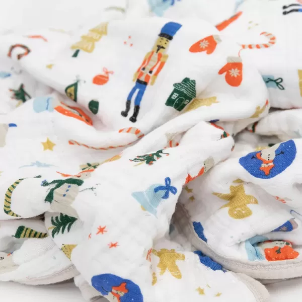 imageLittle Unicorn  Watercolor Roses Cotton Muslin Quilt Blanket  100 Cotton  Super Soft  Babies and Toddlers  Large 47 x 47  Machine Washable47x47 Christmas Time