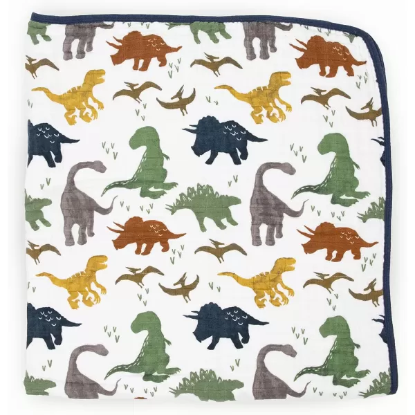 imageLittle Unicorn  Watercolor Roses Cotton Muslin Quilt Blanket  100 Cotton  Super Soft  Babies and Toddlers  Large 47 x 47  Machine Washable47x47 Dino Friends