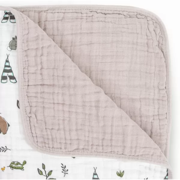 imageLittle Unicorn  Watercolor Roses Cotton Muslin Quilt Blanket  100 Cotton  Super Soft  Babies and Toddlers  Large 47 x 47  Machine Washable47x47 Forest Friends