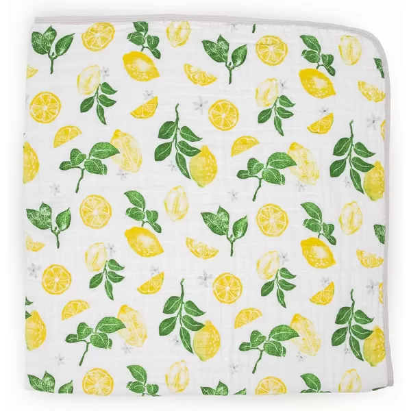 imageLittle Unicorn  Watercolor Roses Cotton Muslin Quilt Blanket  100 Cotton  Super Soft  Babies and Toddlers  Large 47 x 47  Machine Washable47x47 Lemon Drop