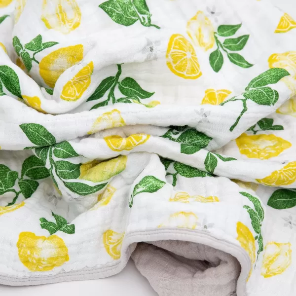 imageLittle Unicorn  Watercolor Roses Cotton Muslin Quilt Blanket  100 Cotton  Super Soft  Babies and Toddlers  Large 47 x 47  Machine Washable47x47 Lemon Drop