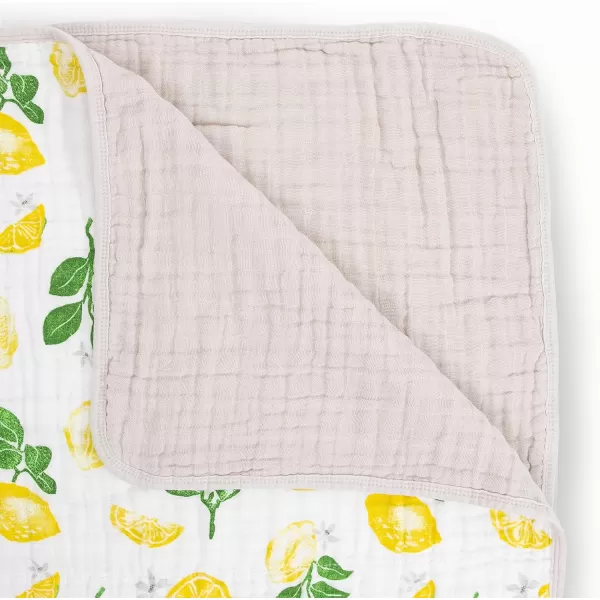 imageLittle Unicorn  Watercolor Roses Cotton Muslin Quilt Blanket  100 Cotton  Super Soft  Babies and Toddlers  Large 47 x 47  Machine Washable47x47 Lemon Drop