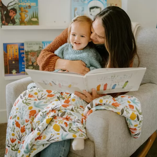 imageLittle Unicorn  Watercolor Roses Cotton Muslin Quilt Blanket  100 Cotton  Super Soft  Babies and Toddlers  Large 47 x 47  Machine Washable47x47 Meadow