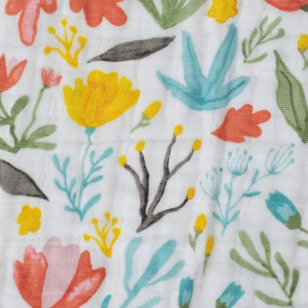 imageLittle Unicorn  Watercolor Roses Cotton Muslin Quilt Blanket  100 Cotton  Super Soft  Babies and Toddlers  Large 47 x 47  Machine Washable47x47 Meadow