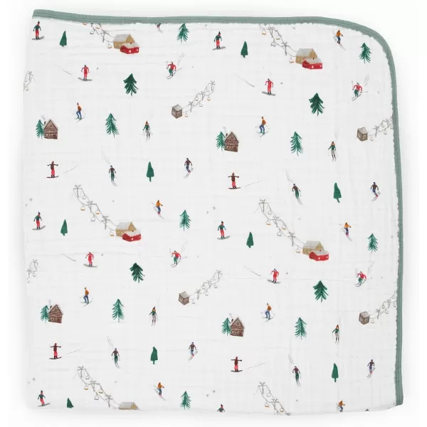 imageLittle Unicorn  Watercolor Roses Cotton Muslin Quilt Blanket  100 Cotton  Super Soft  Babies and Toddlers  Large 47 x 47  Machine Washable47x47 Powder Party