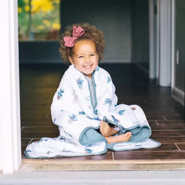 imageLittle Unicorn  Watercolor Roses Cotton Muslin Quilt Blanket  100 Cotton  Super Soft  Babies and Toddlers  Large 47 x 47  Machine Washable47x47 Prickle Pots