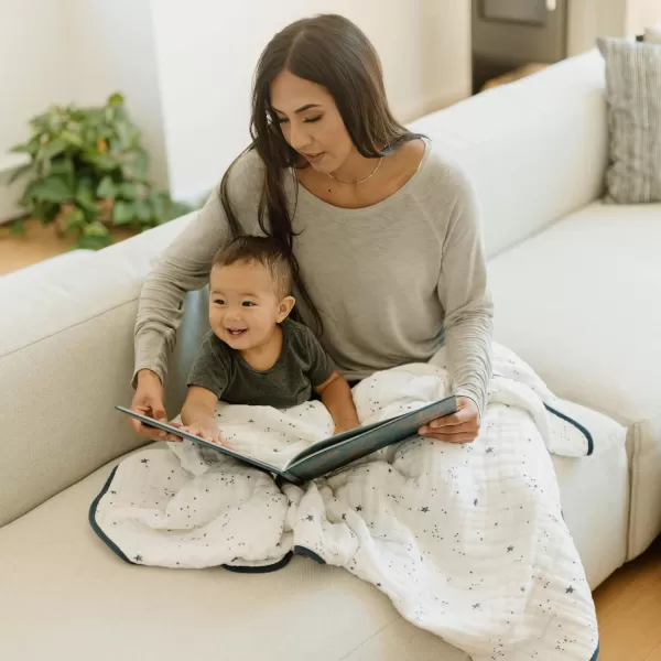 imageLittle Unicorn  Watercolor Roses Cotton Muslin Quilt Blanket  100 Cotton  Super Soft  Babies and Toddlers  Large 47 x 47  Machine Washable47x47 Shooting Stars