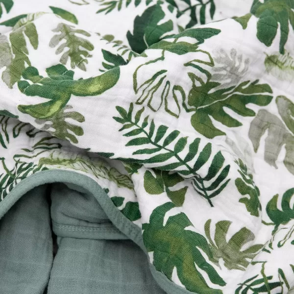 imageLittle Unicorn  Watercolor Roses Cotton Muslin Quilt Blanket  100 Cotton  Super Soft  Babies and Toddlers  Large 47 x 47  Machine Washable47x47 Tropical Leaf