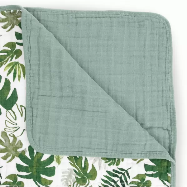 imageLittle Unicorn  Watercolor Roses Cotton Muslin Quilt Blanket  100 Cotton  Super Soft  Babies and Toddlers  Large 47 x 47  Machine Washable47x47 Tropical Leaf