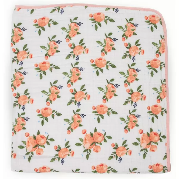 imageLittle Unicorn  Watercolor Roses Cotton Muslin Quilt Blanket  100 Cotton  Super Soft  Babies and Toddlers  Large 47 x 47  Machine Washable47x47 Watercolor Roses