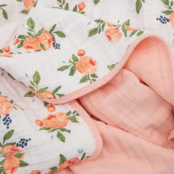 imageLittle Unicorn  Watercolor Roses Cotton Muslin Quilt Blanket  100 Cotton  Super Soft  Babies and Toddlers  Large 47 x 47  Machine Washable47x47 Watercolor Roses