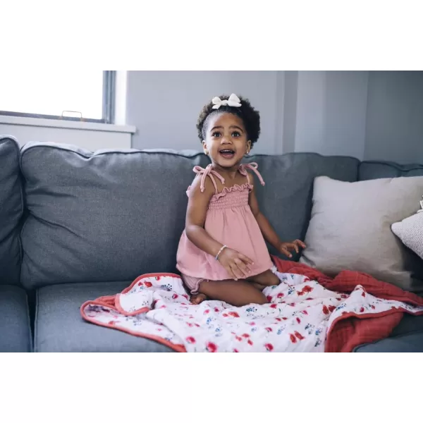 imageLittle Unicorn  Watercolor Roses Cotton Muslin Quilt Blanket  100 Cotton  Super Soft  Babies and Toddlers  Large 47 x 47  Machine Washable47x47 Wild Mums