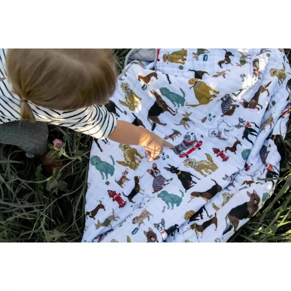 imageLittle Unicorn  Watercolor Roses Cotton Muslin Quilt Blanket  100 Cotton  Super Soft  Babies and Toddlers  Large 47 x 47  Machine Washable47x47 Woof