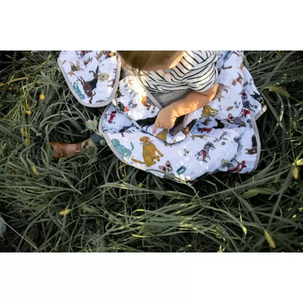 imageLittle Unicorn  Watercolor Roses Cotton Muslin Quilt Blanket  100 Cotton  Super Soft  Babies and Toddlers  Large 47 x 47  Machine Washable47x47 Woof