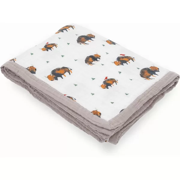 imageLittle Unicorn  Watercolor Roses Cotton Muslin Quilt Blanket  100 Cotton  Super Soft  Babies and Toddlers  Large 47 x 47  Machine Washable60 x 72 Bison