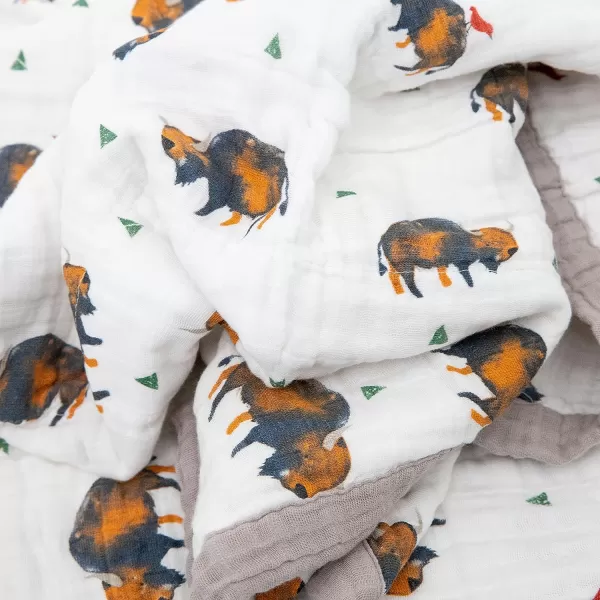 imageLittle Unicorn  Watercolor Roses Cotton Muslin Quilt Blanket  100 Cotton  Super Soft  Babies and Toddlers  Large 47 x 47  Machine Washable60 x 72 Bison