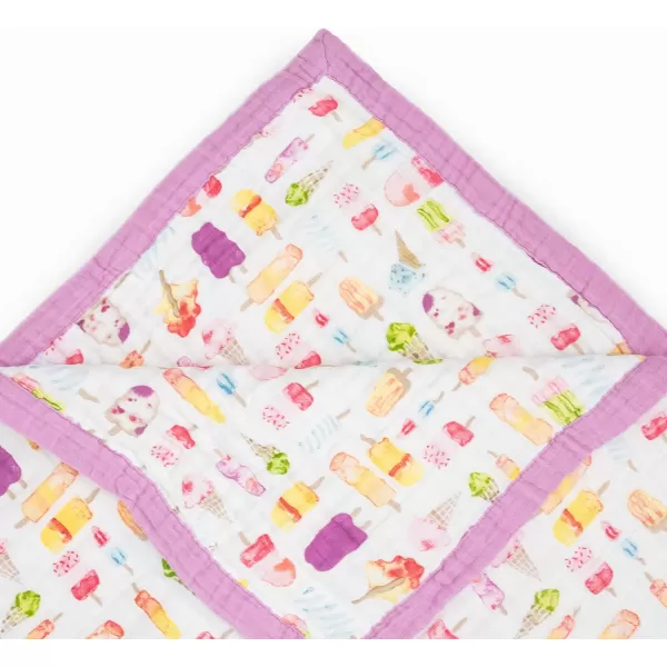 imageLittle Unicorn  Watercolor Roses Cotton Muslin Quilt Blanket  100 Cotton  Super Soft  Babies and Toddlers  Large 47 x 47  Machine Washable60 x 72 Brain Freeze