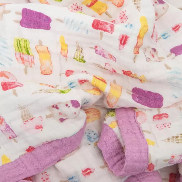 imageLittle Unicorn  Watercolor Roses Cotton Muslin Quilt Blanket  100 Cotton  Super Soft  Babies and Toddlers  Large 47 x 47  Machine Washable60 x 72 Brain Freeze