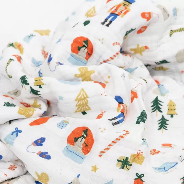imageLittle Unicorn  Watercolor Roses Cotton Muslin Quilt Blanket  100 Cotton  Super Soft  Babies and Toddlers  Large 47 x 47  Machine Washable60 x 72 Christmas Time