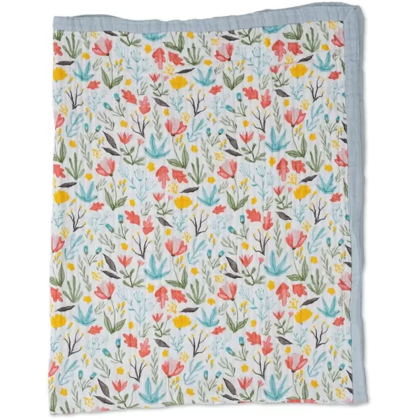 imageLittle Unicorn  Watercolor Roses Cotton Muslin Quilt Blanket  100 Cotton  Super Soft  Babies and Toddlers  Large 47 x 47  Machine Washable60 x 72 Meadow