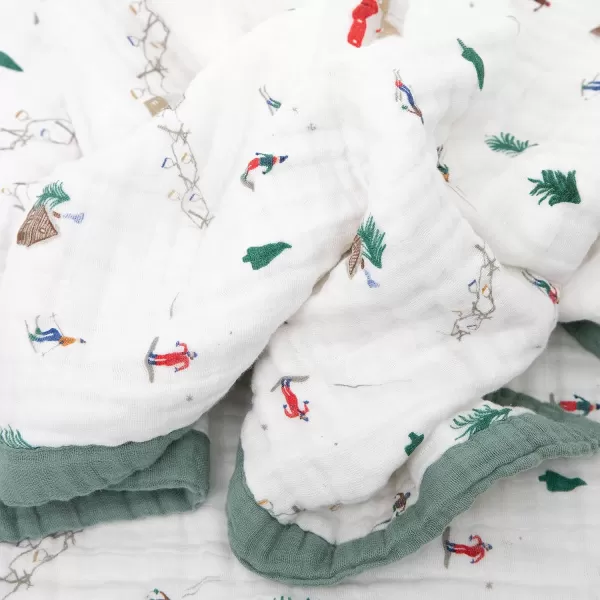 imageLittle Unicorn  Watercolor Roses Cotton Muslin Quilt Blanket  100 Cotton  Super Soft  Babies and Toddlers  Large 47 x 47  Machine Washable60 x 72 Powder Party