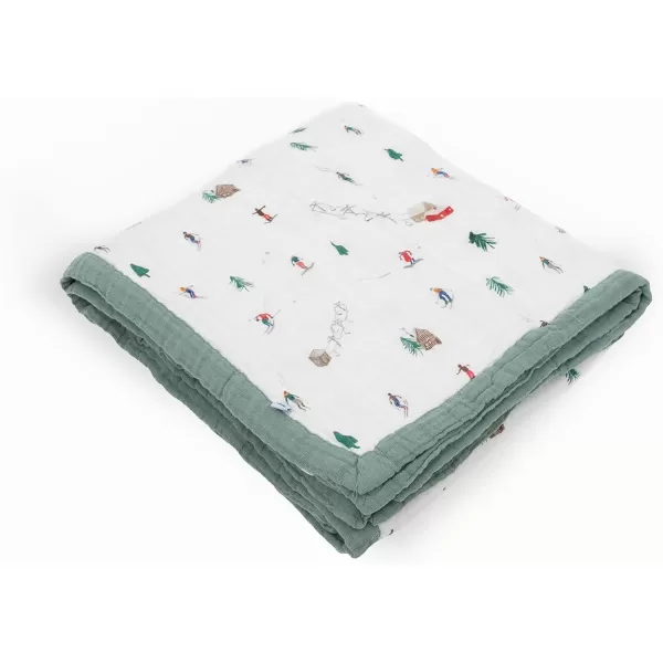 imageLittle Unicorn  Watercolor Roses Cotton Muslin Quilt Blanket  100 Cotton  Super Soft  Babies and Toddlers  Large 47 x 47  Machine Washable60 x 72 Powder Party