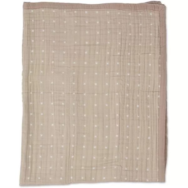 imageLittle Unicorn  Watercolor Roses Cotton Muslin Quilt Blanket  100 Cotton  Super Soft  Babies and Toddlers  Large 47 x 47  Machine Washable60 x 72 Taupe Cross