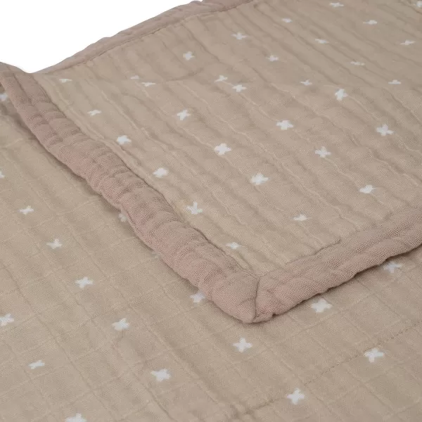 imageLittle Unicorn  Watercolor Roses Cotton Muslin Quilt Blanket  100 Cotton  Super Soft  Babies and Toddlers  Large 47 x 47  Machine Washable60 x 72 Taupe Cross