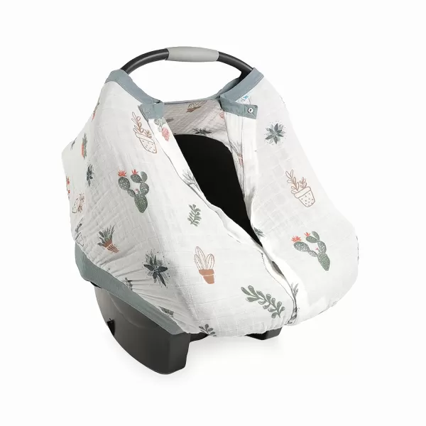 imageLittle Unicorn 100 Cotton Muslin Car Seat Canopy  Super Soft Lightweight Cover with Window  Breathable  Magnetic Closure  Baby and Infant  Machine Washable  Shower Gift  Dino FriendsPrickle Pots