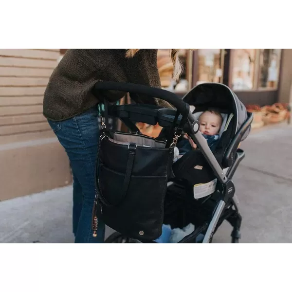 imageLittle Unicorn Citywalk Tote  Diaper Work Travel Bag  Premium Vegan LeatherBlack