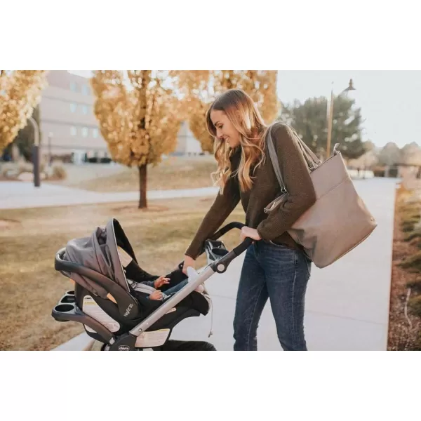 imageLittle Unicorn Citywalk Tote  Diaper Work Travel Bag  Premium Vegan LeatherGrey Umber