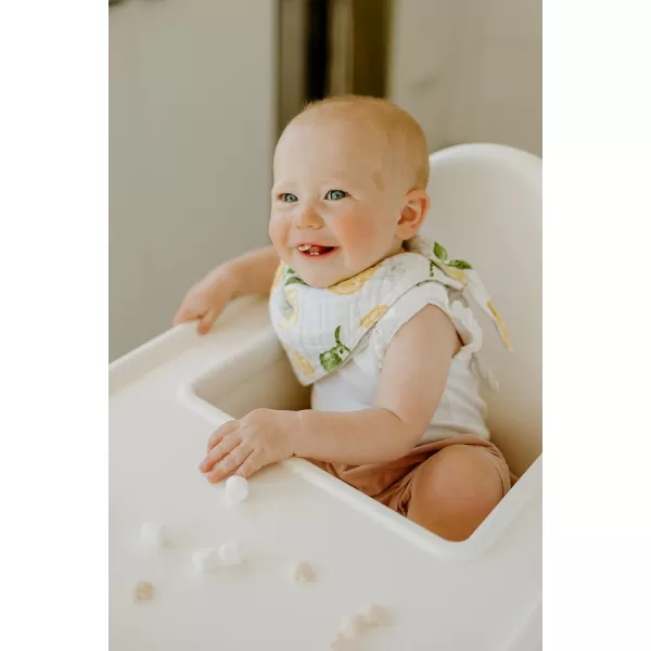 imageLittle Unicorn Cotton Muslin Reversible Bandana Bib 2 PackLemondrop